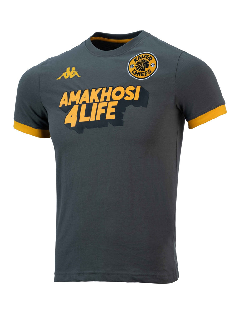 Amakhosi Tee - Grey Dk/Yellow