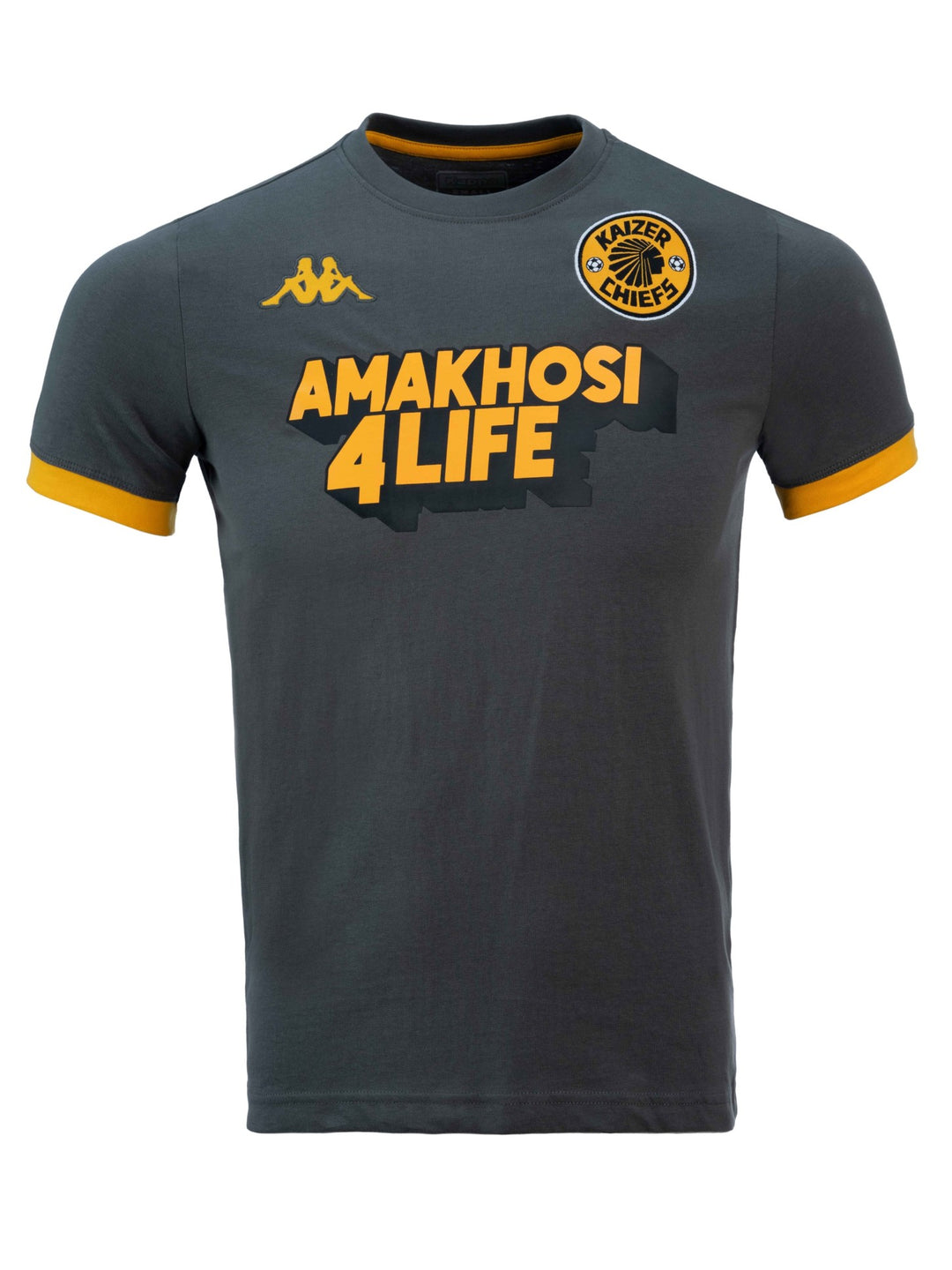 Amakhosi Tee - Grey Dk/Yellow