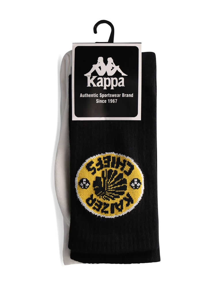 2Pk Ankle Socks - Black White